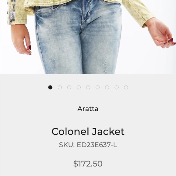 Aratta Silent Journey Colonel Jacket - Knit Blazer with Velvet Collar - Picture 8 of 8